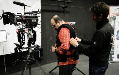 RED camera on a steadicam with an MVQUICK.bmp